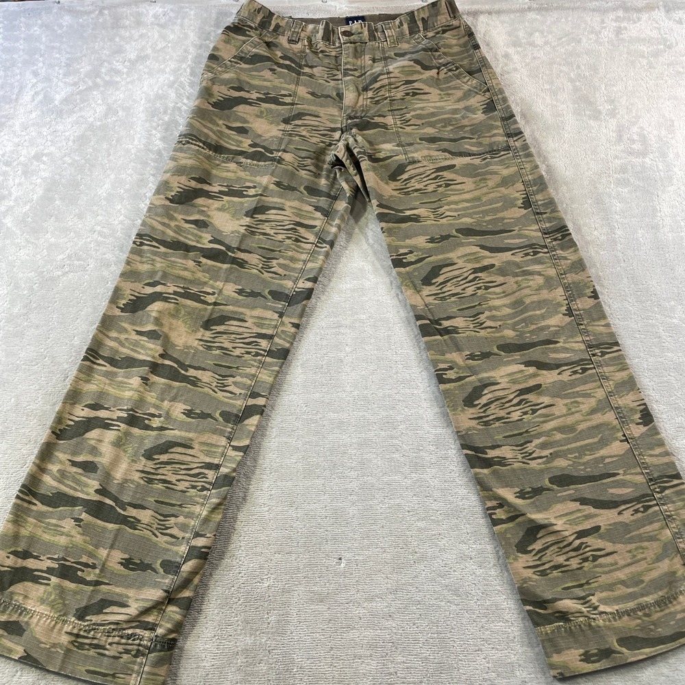 Vintage GAP Pants Tiger Stripe Camo Mens 32x32 Ripstop Fatigue Utility‎ Y2K 2002